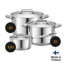 Тенджера Fiskars All Steel, 5.0 l