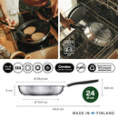 Тиган за пържене Fiskars Functional Form с незалепващо керамично покритие, 24cm