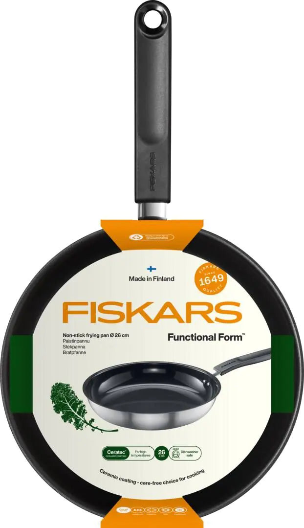 Тиган за пържене Fiskars Functional Form с незалепващо керамично покритие, 26cm