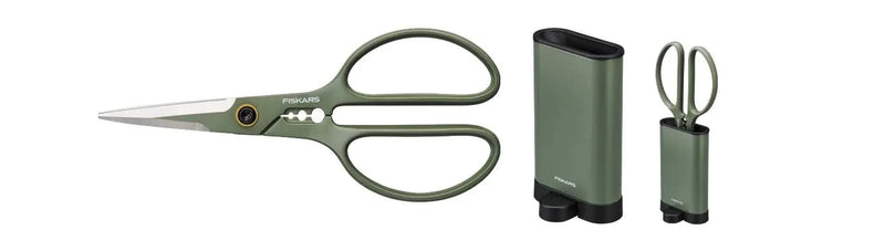 Прецизна ножица за цветя Fiskars Urban с поставка