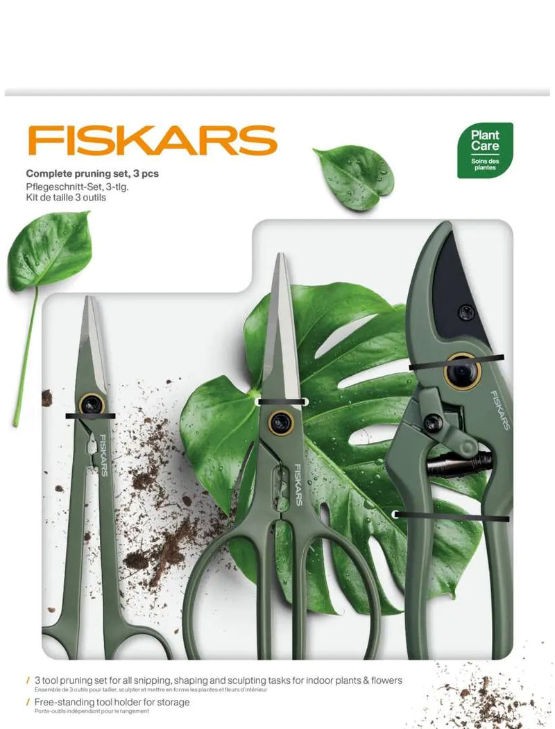 Комплект ножици Fiskars Urban за подрязване и грижа за растения, 3 части