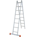 Двойна алуминиева стълба KRAUSE TRIMATIC 2x8 с рифеловани стъпала и стабилна основа.