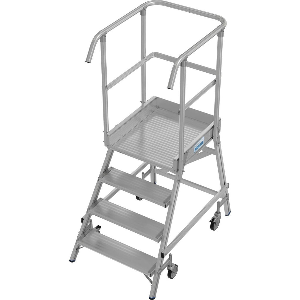 Мобилна стълба с платформа и колела Krause Stabilo 1x4
