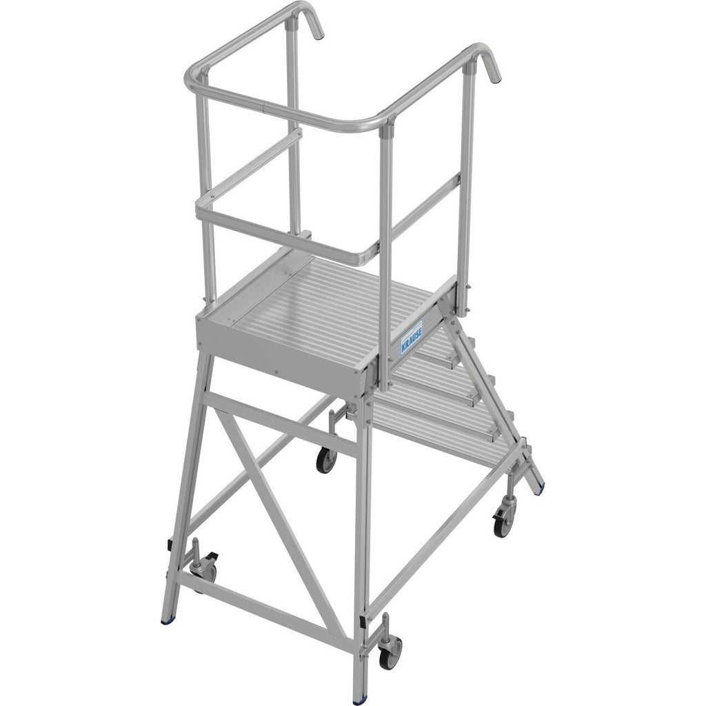 Мобилна стълба с платформа и колела Krause Stabilo 1x5