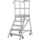 Мобилна стълба с платформа и колела Krause Stabilo 1x5