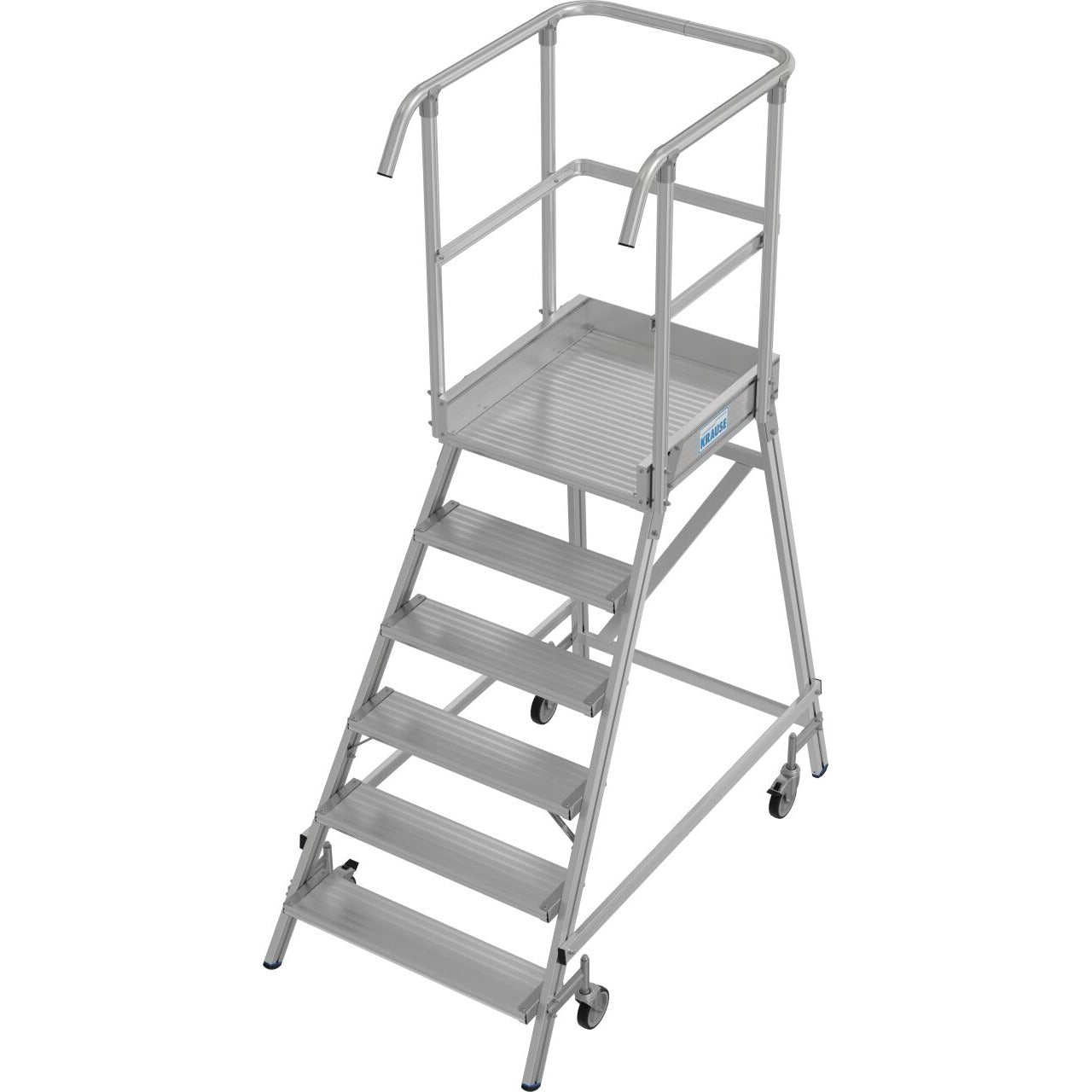 Мобилна стълба с платформа и колела Krause Stabilo 1x6