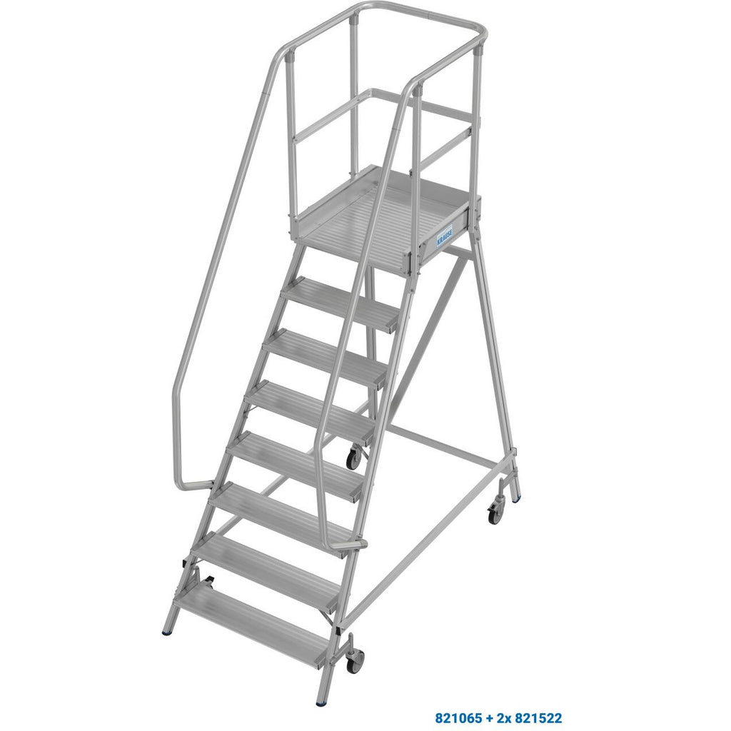 Мобилна стълба с платформа и колела Krause Stabilo 1x8