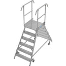 Мобилна двустранна стълба с платформа и колела Krause Stabilo 2x6