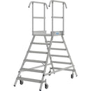 Мобилна двустранна стълба с платформа и колела Krause Stabilo 2x6