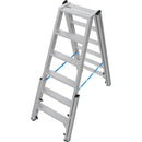 Алуминиева телескопична стълба Krause STABILO с 4 удължаващи релси за професионална употреба на неравни повърхности.