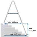 Алуминиева телескопична стълба Krause STABILO 2x8, удължаваща се за различни височини и повърхности.