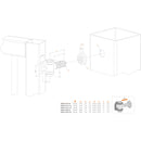 Комплект 90° вандалоустойчиви панти G90LR Locinox с горещо поцинковани елементи за заваряване