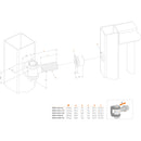 Комплект 90° вандалоустойчиви панти G90Z Locinox с елементи за заваряване от черен метал