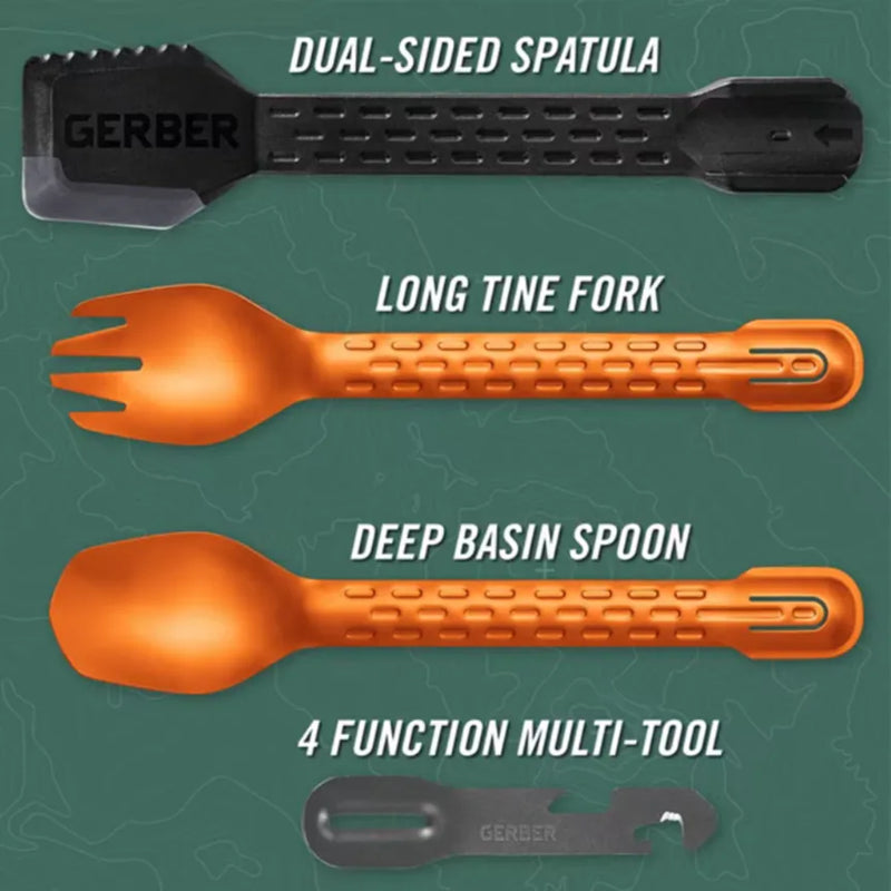 Комплект къмпинг прибори за хранене Gerber ComplEAT, 10 функции