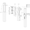 Електрически насрещник за вграждане Intralec-C Locinox със стоп планка за брави за вграждане Fortylock, Fiftylock и Sixtylock