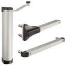 Автомат за затваряне на врата LION с хидравличен механизъм, регулируема скорост и издръжлив дизайн.