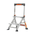 Алуминиева стълба Little Giant Jumbo Step с широки платформи и противохлъзгащи стъпала.