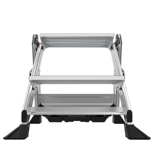 Алуминиева стълба Little Giant Jumbo Step с широки платформи и стабилна конструкция.