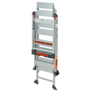 Алуминиева стълба Little Giant Jumbo Step с компактно сгъване и стабилни противохлъзгащи стъпала за безопасност и комфорт.