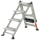 Алуминиева стълба Little Giant Jumbo Step с четири широки стъпала за максимален комфорт и стабилност.