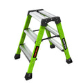 Двустранна стълба от фибростъкло Little Giant Sure Step™ с 3 стъпала, лека и безопасна за употреба