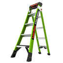 Двураменна стълба от фибростъкло KING KOMBO с 5+4 стъпала, лека и стабилна, идеална за майстори.