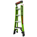 Двураменна стълба Little Giant King Kombo с 5+4 стъпала и звукова система Ground Cue в зелен цвят.