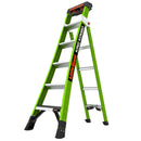 Двураменна стълба от фибростъкло KING KOMBO с 6+4 стъпала, идеална за всеки майстор. Лека и стабилна конструкция.