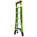 Двураменна стълба KING KOMBO от фибростъкло с 6+4 стъпала, идеална за майстори с максимална стабилност.