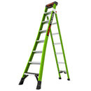 Двураменна стълба от фибростъкло KING KOMBO Industrial с 8+6 стъпала, лека и стабилна, подходяща за майстори.