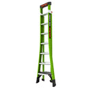 Двураменна стълба от фибростъкло 8+6 стъпала KING KOMBO Industrial с иновационна конструкция.