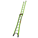 Двураменна стълба от фибростъкло 8+6 стъпала KING KOMBO с V-образна опорна за стабилност и звукова система Ground Cue.