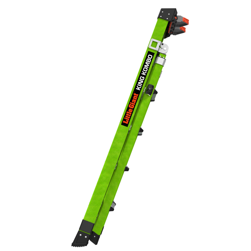 Двураменна стълба Little Giant KING KOMBO XT, 4 в 1, идеална за работа на височина, с иновативен дизайн и лека конструкция.