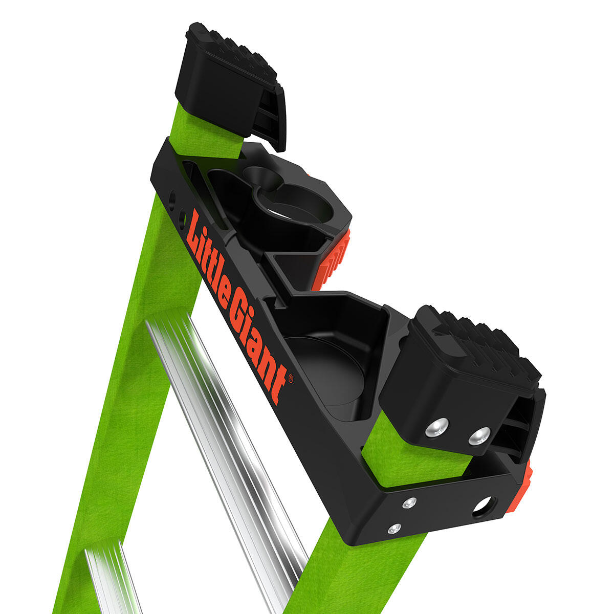 Аксесоар Quad Pod™ за стълби Little Giant® King Kombo™, подходящ за различни ъгли и повърхности.