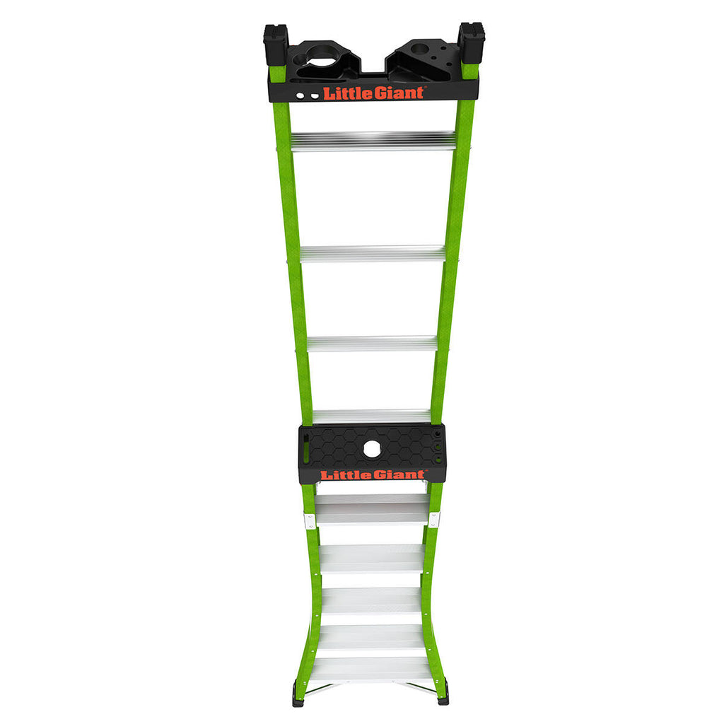 Аксесоар Quad Pod™ за стълби Little Giant® King Kombo™, показващ четири различни монтажни опции.