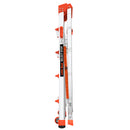 Двустранна телескопична стълба Little Giant Select Step, сгъната, с платформа Air Deck и 4+2 стъпала.