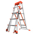 Двустранна телескопична стълба Little Giant Select Step с платформа Air Deck, 4+2 стъпала.