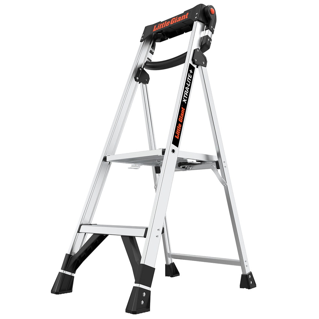 Алуминиева стълба с платформа Little Giant Xtra-Lite Plus, лека и практична с товароносимост 150 кг.