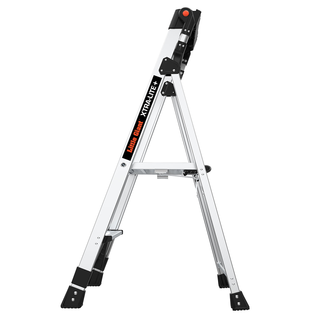 Алуминиева стълба Little Giant Xtra-Lite Plus с платформа и 1+1 стъпала, 150 кг товароносимост.