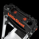 Въртяща дръжка и поставка за инструменти на алуминиева стълба Little Giant Xtra-Lite Plus.