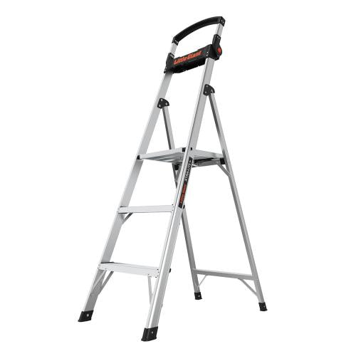 Алуминиева стълба Little Giant XTRA-LITE PLUS с платформа и 2+1 стъпала, максимално удобство и товароносимост 150 кг.