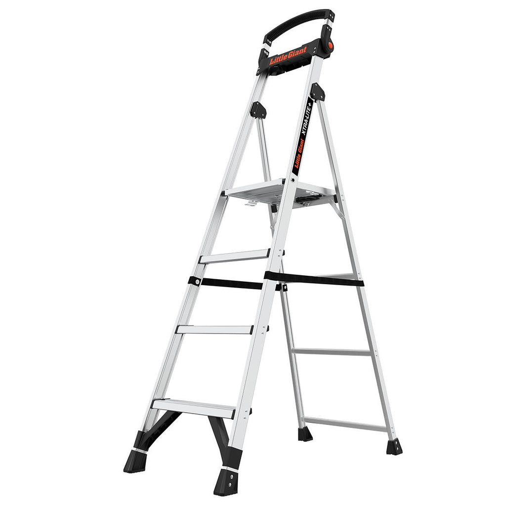 Алуминиева стълба Little Giant XTRA-LITE PLUS с платформа, 3+1 стъпала, товароносимост 150 кг.