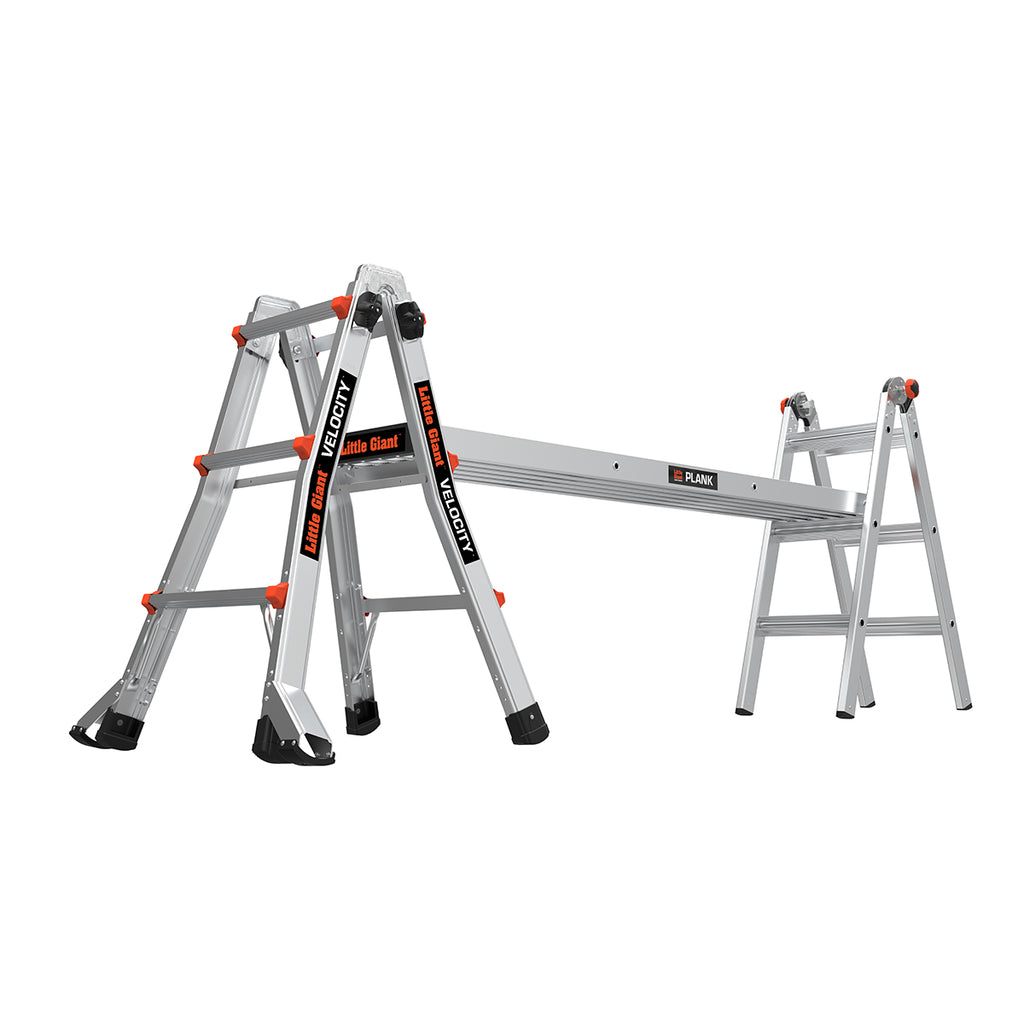 Телескопична алуминиева стълба Little Giant VELOCITY 2.0, M13 с 4x3 стъпала, идеална за едновременна работа на двама души.