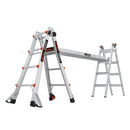 Телескопична алуминиева стълба Little Giant® Velocity® M17 с 4x4 стъпала, подходяща за работа на двама души.