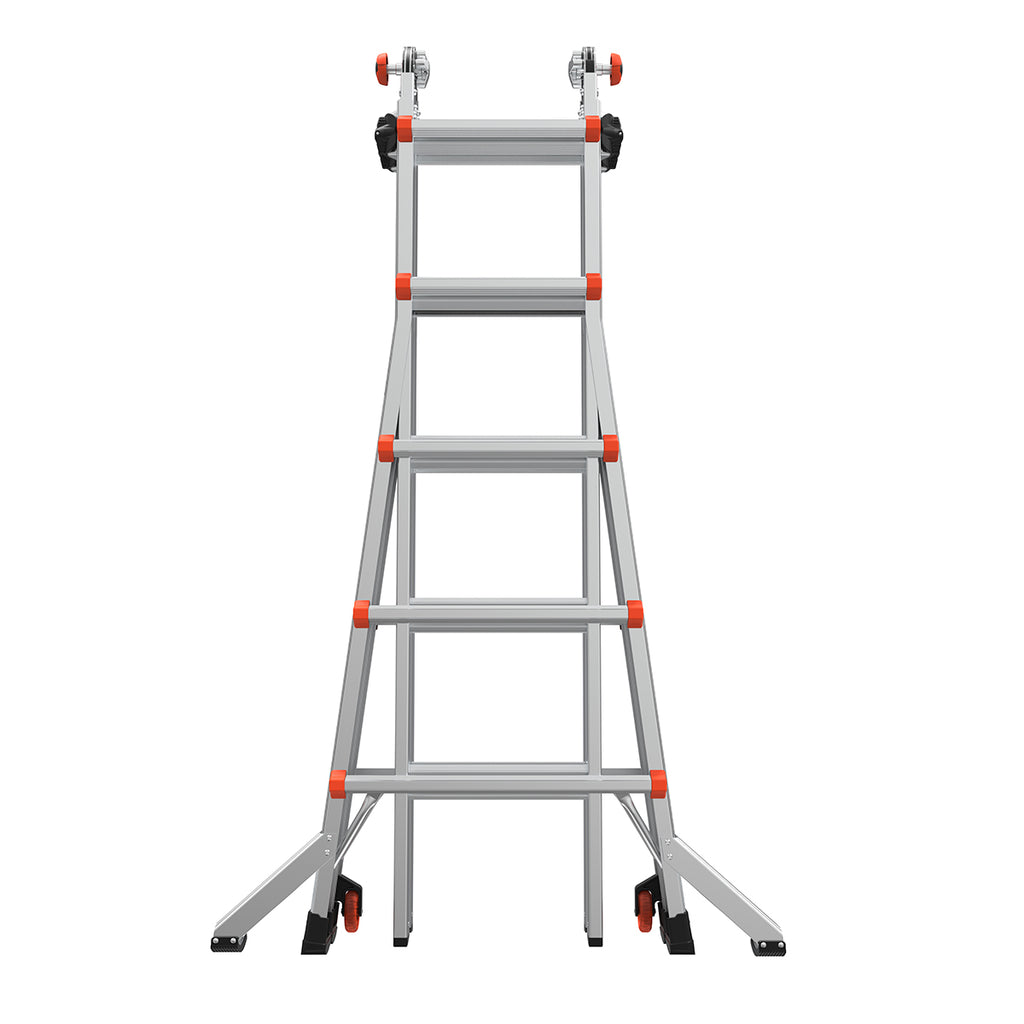 Телескопична алуминиева стълба Little Giant VELOCITY 2.0 с 4x5 стъпала, задължителен инструмент за безопасност.