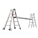 Телескопична алуминиева стълба Little Giant VELOCITY 2.0 с 4x5 стъпала и заключващи механизми за безопасност.