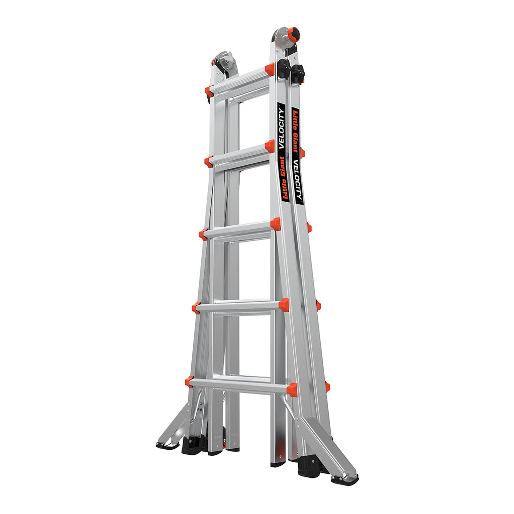 Телескопична алуминиева стълба Little Giant VELOCITY 2.0, M22 с 4x5 стъпала и Rapid Locks® механизми.