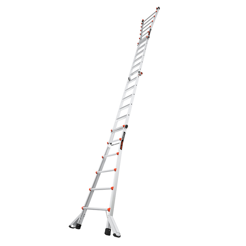 Телескопична алуминиева стълба Little Giant VELOCITY 2.0 с 4x6 стъпала, предназначена за работа на двама души.