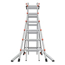 Телескопична алуминиева стълба Little Giant VELOCITY 2.0, M26 с 4x6 стъпала, удобна и стабилна за двама души.