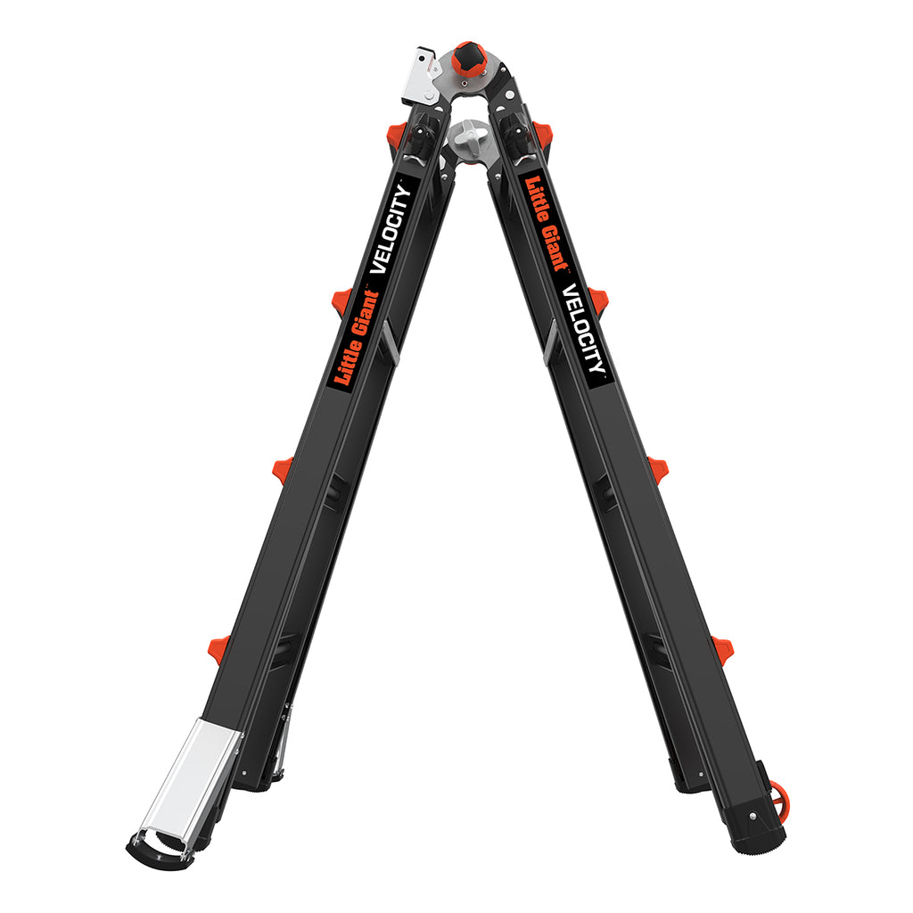 Телескопична алуминиева стълба Little Giant VELOCITY 2.0 PRO, идеална за професионални нужди с работна платформа AirDeck.